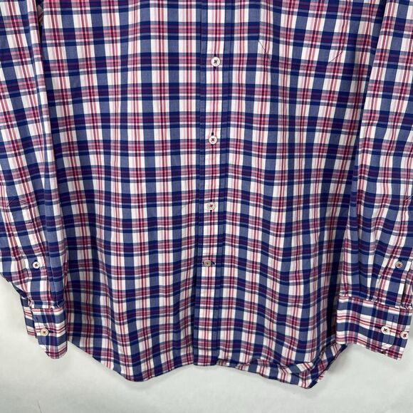Southern Tide Classic Fit Button Down Shirt Mens Size Medium Blue Pink Plaid LS - Picture 3 of 11